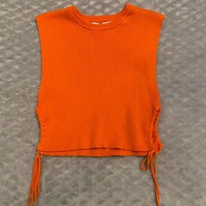 Orange crop top